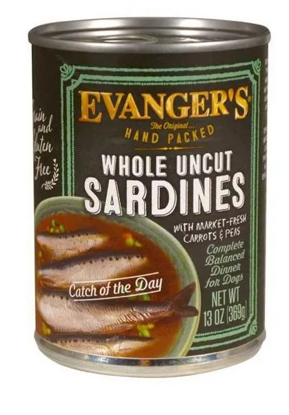 12/12 oz. Evanger's Super Premium Whole Uncut Sardine Dinner For Dogs - Health/First Aid